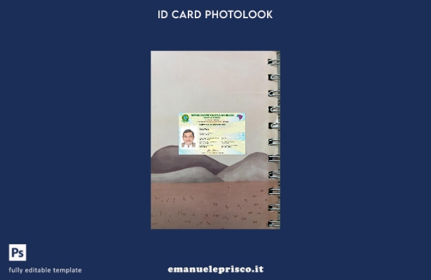 modello anteriore photolook versione carta d'identità brasiliana stile verificat